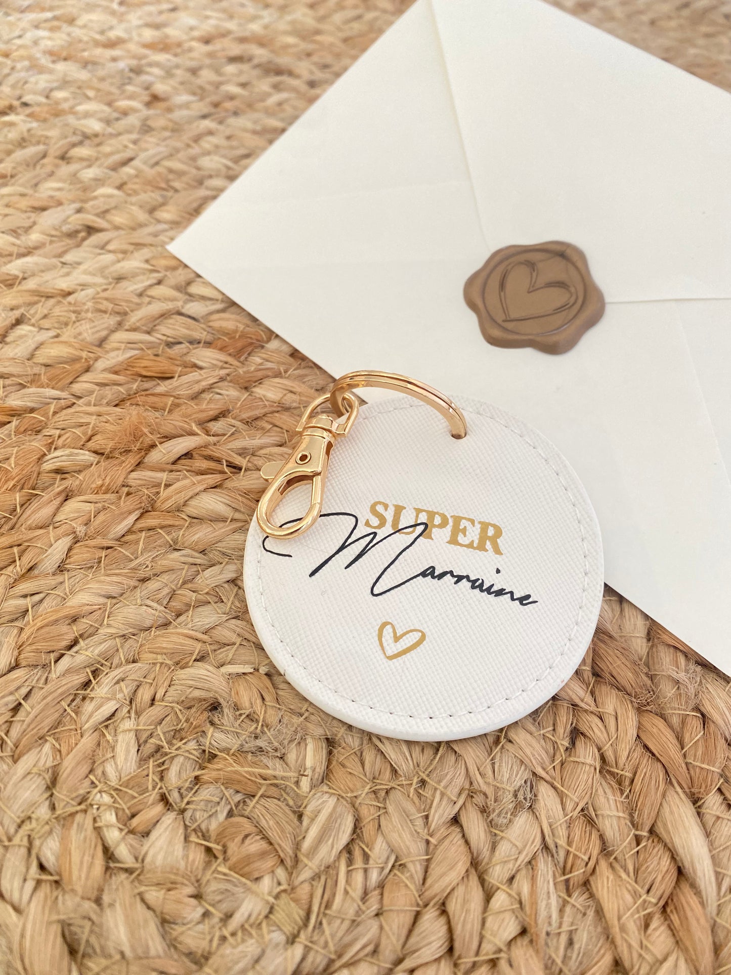 Enveloppe cadeau porte clef cuir